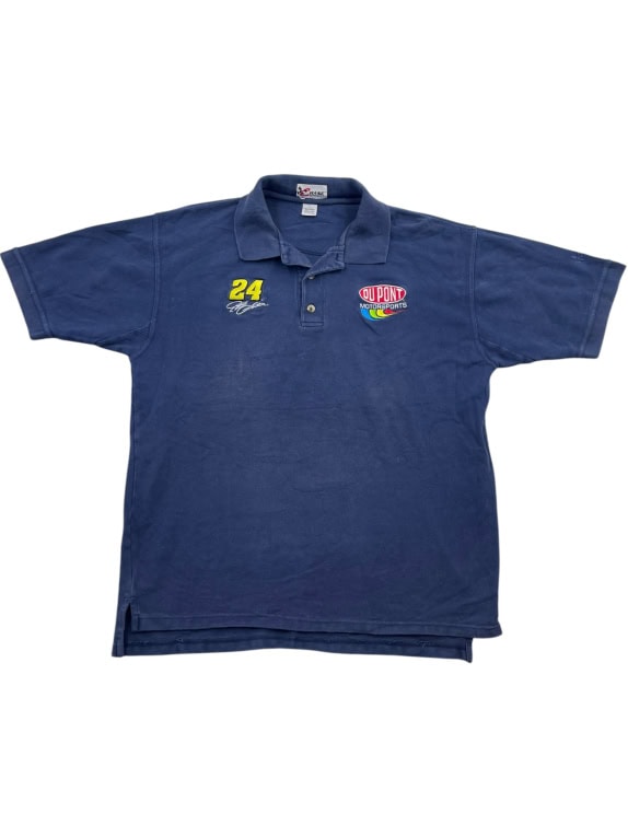 Chase Authentics Polo Logo Motorsport Blu UNISEX L