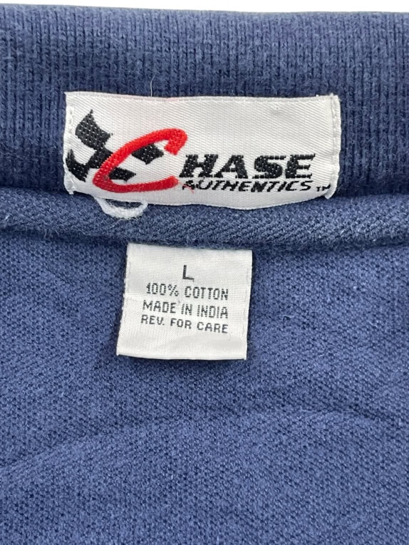 Chase Authentics Polo Logo Motorsport Blu UNISEX L