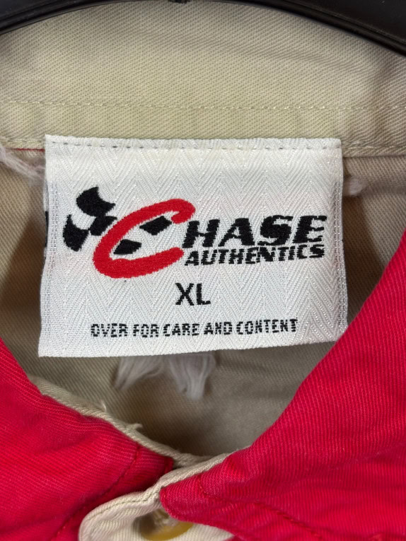 CHASE AUTHENTICS CAMICIA BUTTON DOWN CLASSICA ROSSA UOMO PRE OWNED XL