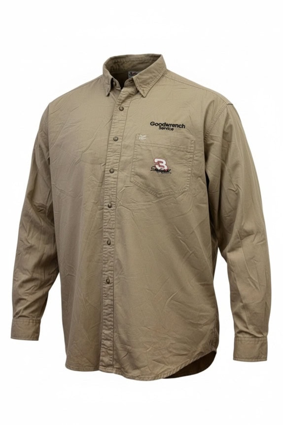 CHASE AUTHENTICS LONG SLEEVE SHIRT RACING BEIGE MENS PRE OWNED L