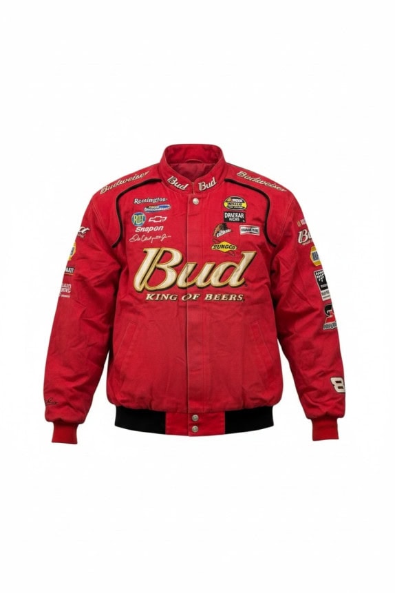CHASE AUTHENTICS RACING JACKET EMBROIDERED RED MENS PRE OWNED L