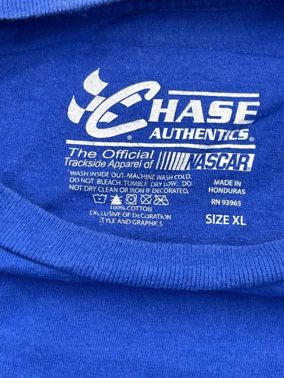 Chase Authentics Tony Stewart NASCAR T-Shirt Blu Unisex XL
