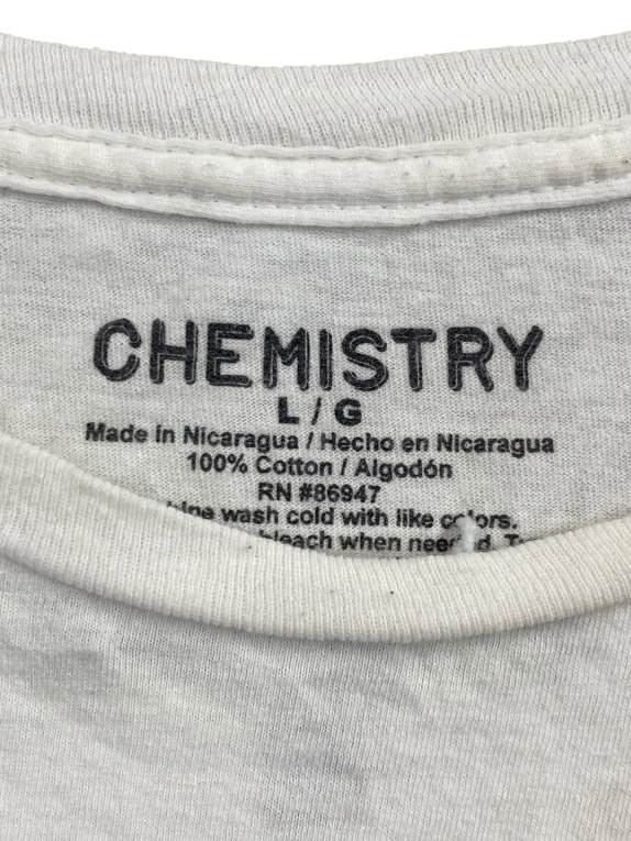 CHEMISTRY Corvette Chevrolet C6.R Racing Graphic T-Shirt White UNISEX L