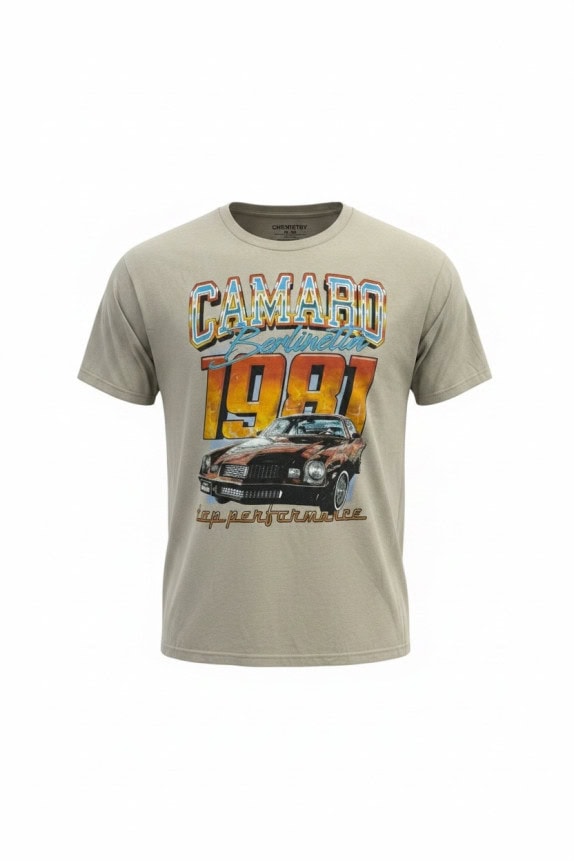 CHEMISTRY MFG T SHIRT GRAFICA RETRO BEIGE UOMO PRE OWNED L