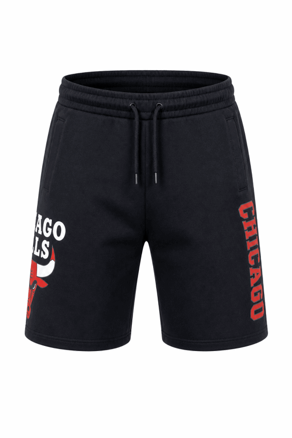 NBA CHICAGO BULLS BASKETBALL SHORTS GRAPHIC ΜΑΥΡΟ ΑΝΤΡΙΚΟ PRE OWNED L