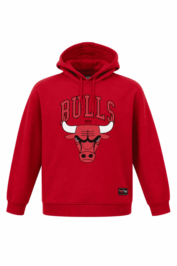 CHICAGO BULLS HOODIE GRAPHIC RED MEN PRE OWNED XXL