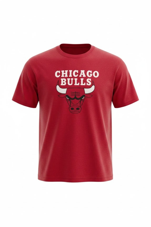 CHICAGO BULLS T-SHIRT VINTAGE ROSSA UNISEX LARGE usata