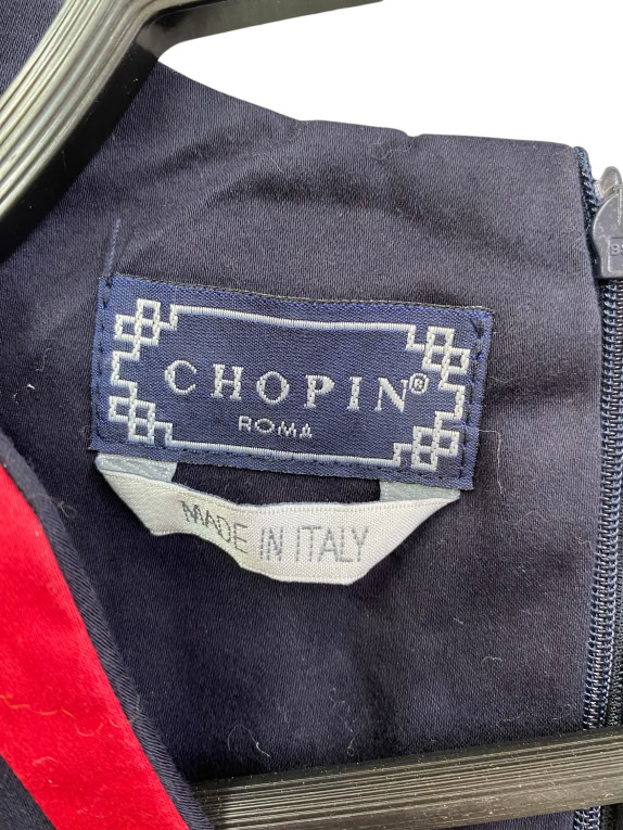 CHOPIN ROMA SLEEVELESS DRESS NAVY BLUE WOMEN'S M
