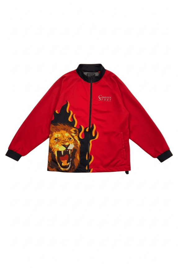 Christen Sport Jacket Track Vintage Lion Logo Κόκκινο Γυναικείο L