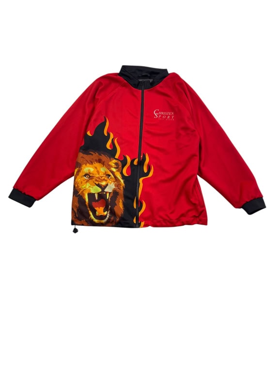 Christen Sport Jacket Track Vintage Lion Logo Κόκκινο Γυναικείο L
