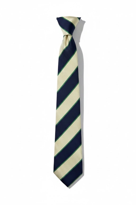 CHRISTIAN DIOR MONSIEUR TIE CLASSIC STRIPED NAVY CREAM GREEN MENS PRE OWNED