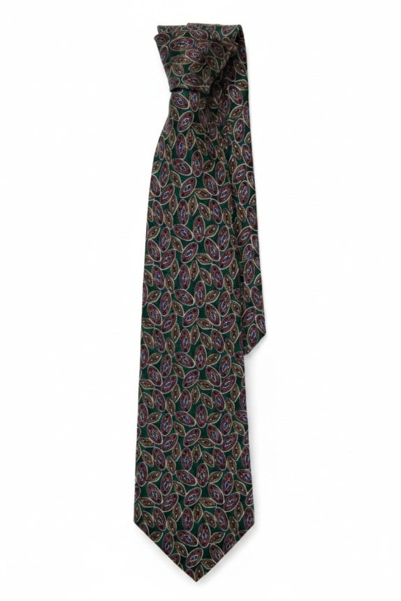 CHRISTIAN DIOR MONSIEUR SILK TIE RETRO GREEN MENS PRE OWNED