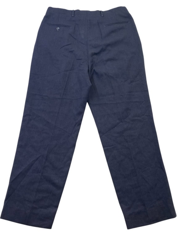 CHRISTIAN DIOR MONSIEUR PLEATED TROUSERS CLASSIC NAVY MENS PRE OWNED L