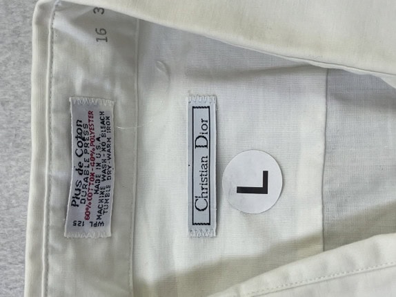 CHRISTIAN DIOR CAMICIA CLASSIC OFF WHITE UOMO PRE OWNED L