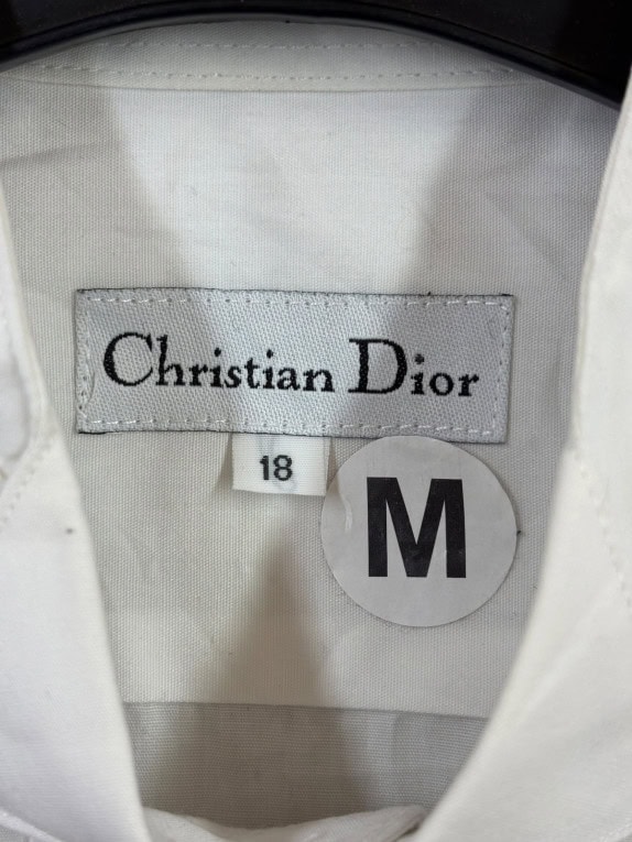 CHRISTIAN DIOR CAMICIA CLASSICA BIANCA DONNA PRE OWNED M