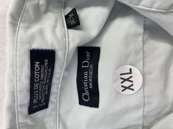 CHRISTIAN DIOR ΠΟΥΚΑΜΙΣΟ ΜΙΝΙΜΑΛ ΓΚΡΙ ΑΝΤΡΙΚΟ PRE OWNED XXL