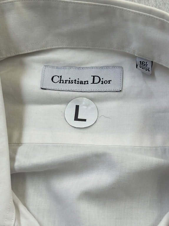 CHRISTIAN DIOR ΠΟΥΚΑΜΙΣΟ MINIMAL OFF WHITE ΑΝΤΡΙΚΟ PRE OWNED L