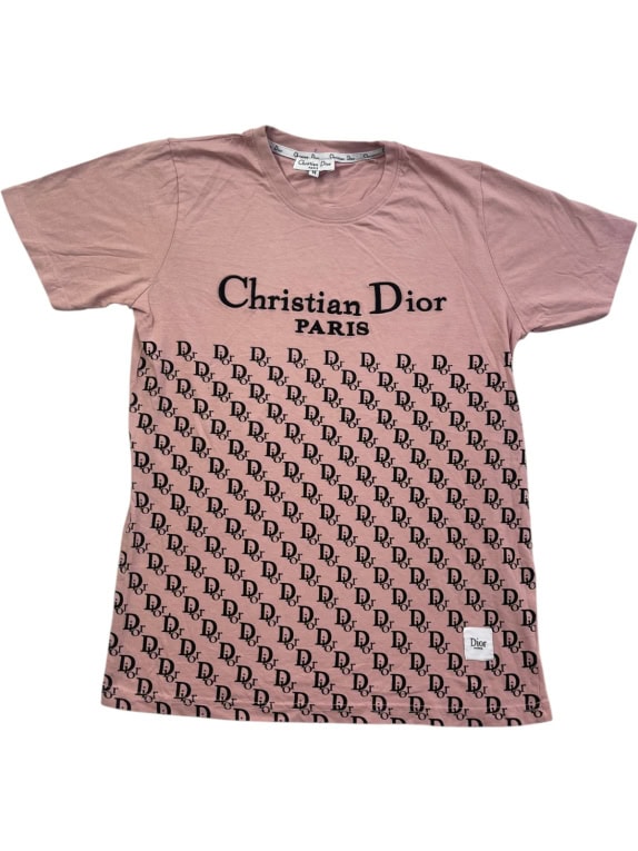 CHRISTIAN DIOR T SHIRT GRAPHIC ΡΟΖ ΓΥΝΑΙΚΕΙΟ PRE OWNED M