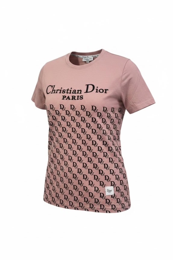 CHRISTIAN DIOR T SHIRT GRAPHIC ΡΟΖ ΓΥΝΑΙΚΕΙΟ PRE OWNED M