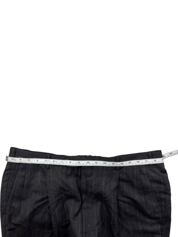 CHRISTIAN DIOR ΥΦΑΣΜΑΤΙΝΟ ΠΑΝΤΕΛΟΝΙ CLASSIC PINSTRIPE ΑΝΘΡΑΚΙ ΑΝΤΡΙΚΟ PRE OWNED XL