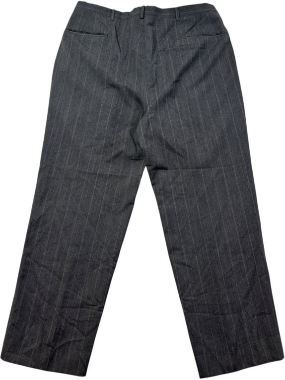 CHRISTIAN DIOR ΥΦΑΣΜΑΤΙΝΟ ΠΑΝΤΕΛΟΝΙ CLASSIC PINSTRIPE ΑΝΘΡΑΚΙ ΑΝΤΡΙΚΟ PRE OWNED XL