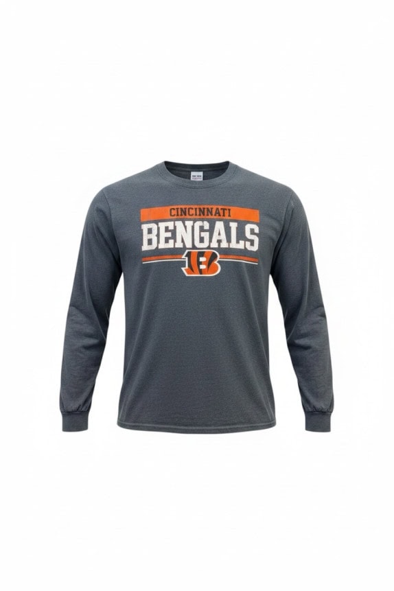 CINCINNATI BENGALS ΜΑΚΡΥΜΑΝΙΚΗ ΜΠΛΟΥΖΑ SPORTSWEAR GRAPHIC CHARCOAL ΑΝΤΡΙΚΟ PRE OWNED M