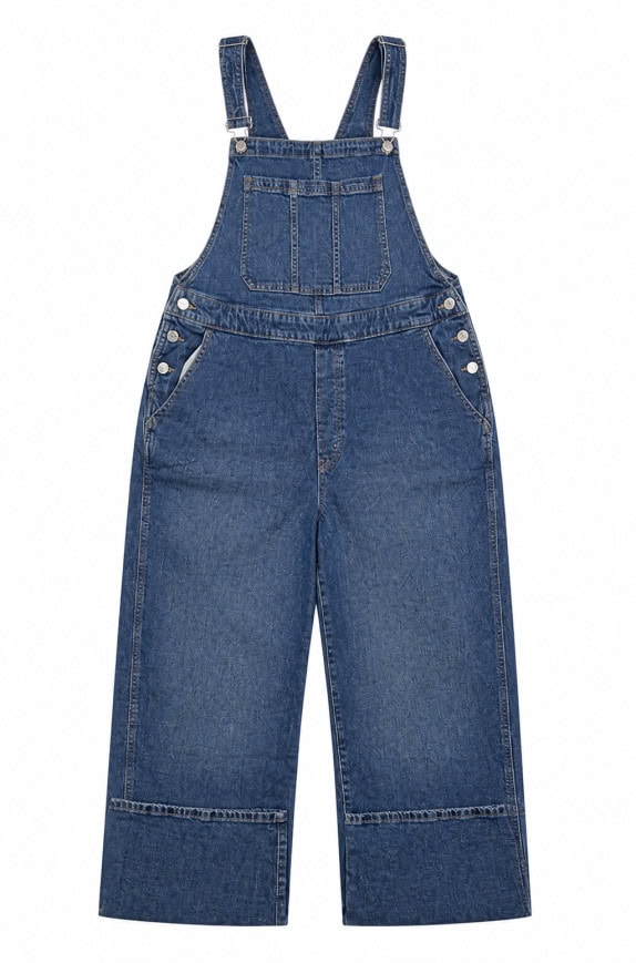 GAP DENIM SALOPETA VINTAGE BLUE WOMEN PRE OWNED XL