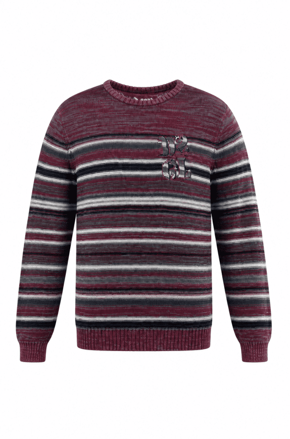 DESIGUAL MAGLIONE RIGATO BORDEAUX DONNA PRE OWNED L