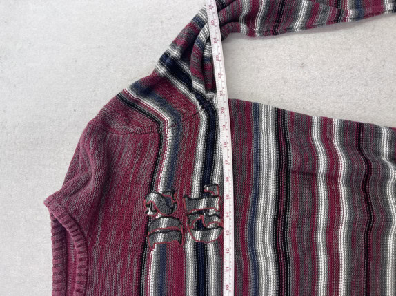 DESIGUAL KNITWEAR STRIPED BORDEAUX WOMEN PRE OWNED L