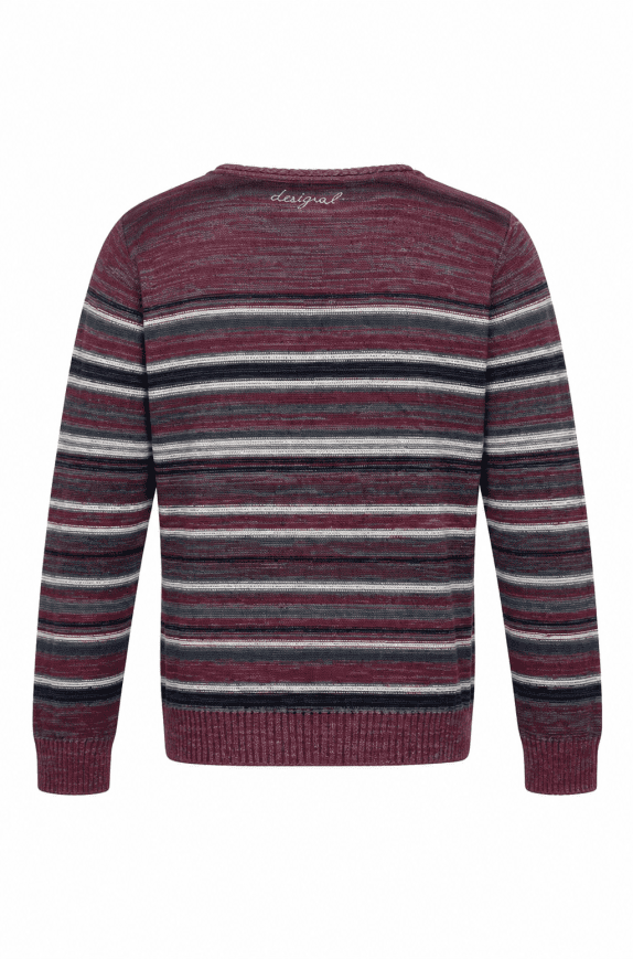 DESIGUAL KNITWEAR STRIPED BORDEAUX WOMEN PRE OWNED L