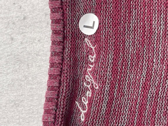 DESIGUAL KNITWEAR STRIPED BORDEAUX WOMEN PRE OWNED L
