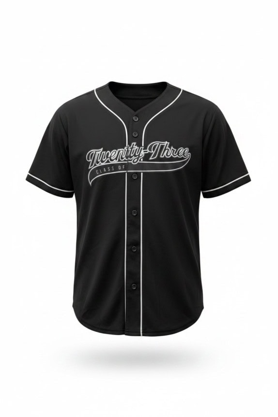 CLASS OF BY HERFF JONES BASEBALL JERSEY SPORTSWEAR NERO UOMO PRE OWNED S