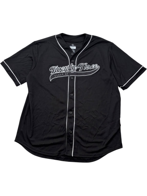 CLASS OF BY HERFF JONES BASEBALL JERSEY SPORTSWEAR ΜΑΥΡΟ ΑΝΤΡΙΚΟ PRE OWNED S