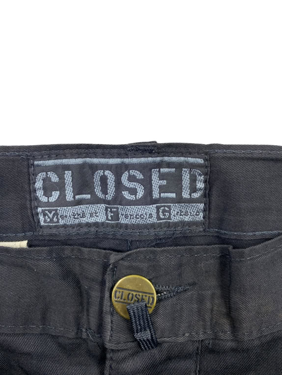 CLOSED CHINO PANTS VINTAGE LOGO BLACK MEN'S M