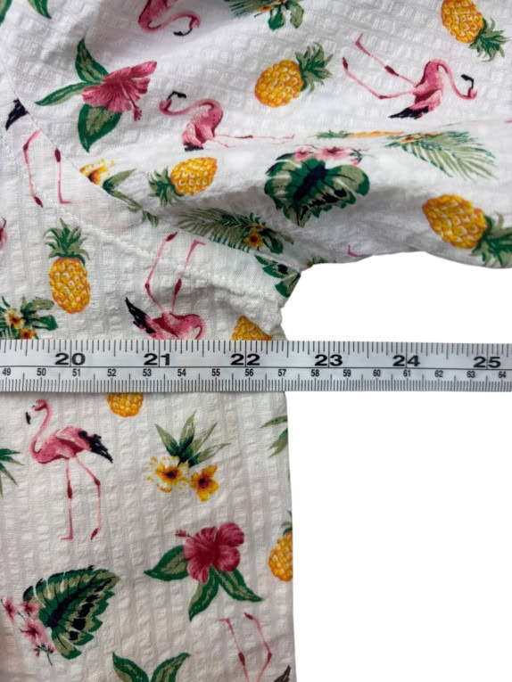 CLUB ROOM HAWAIIAN SHIRT FLORAL WHITE MEN PRE OWNED M