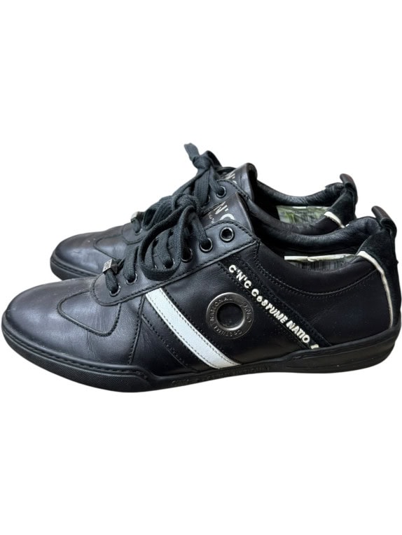 CNC Costume National Δερμάτινα Sneakers Μαύρα Low Top Γυναικεία EU 37