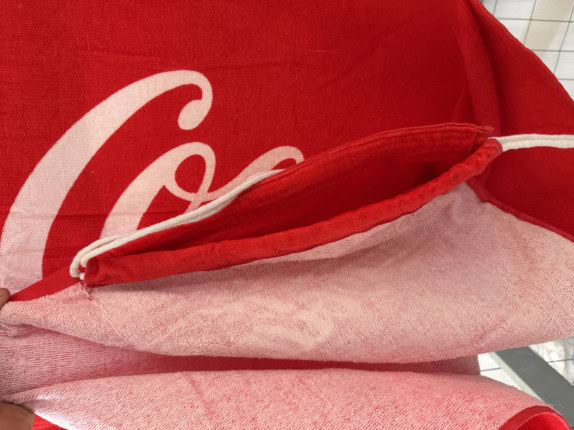 1980s COCA COLA TOWEL COTTON SOLID RED UNISEX PRE OWNED