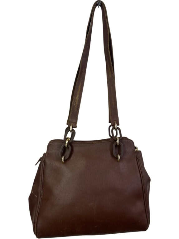 COCCINELLE borsa a spalla in pelle anni \'90 marrone