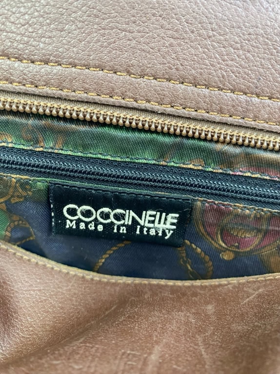 COCCINELLE borsa a spalla in pelle anni \'90 marrone