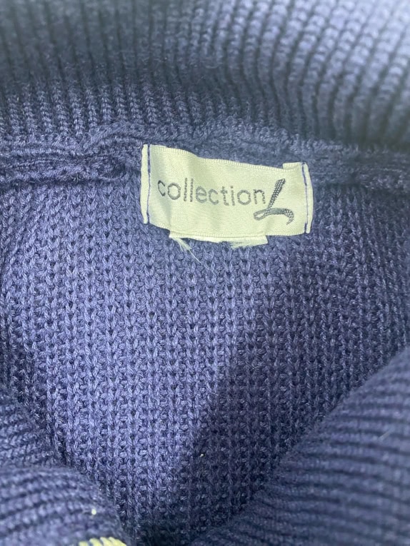 Collection L Maglione da uomo blu con collo alto 3XL