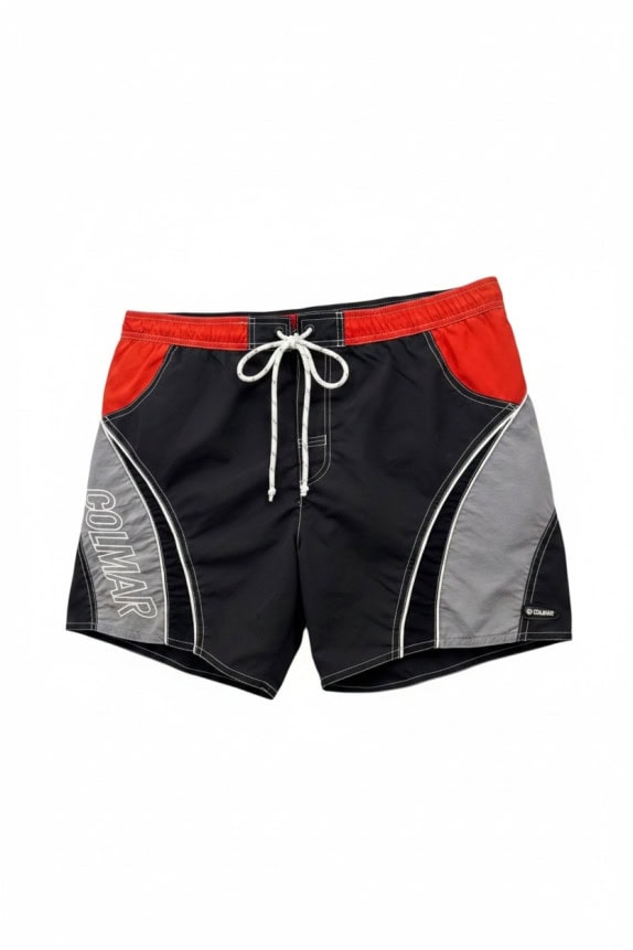COLMAR BERMUDA SPORTSWEAR NERO ROSSO GRIGIO UOMO PRE OWNED XL