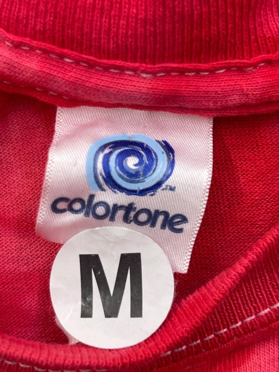 COLORTONE T SHIRT GRAPHIC TIE DYE ROSSO UOMO PRE OWNED M