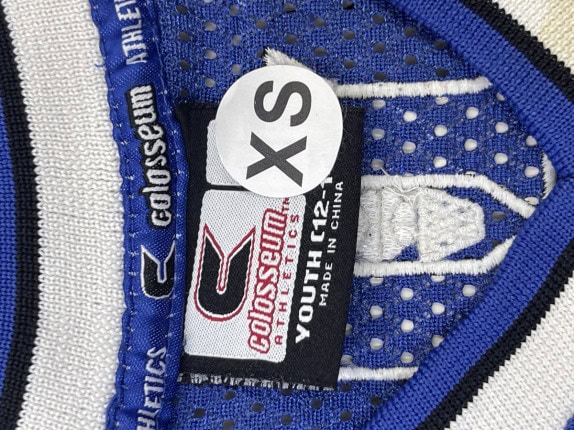 COLOSSEUM ΜΠΛΟΥΖΑ ΜΠΑΣΚΕΤ ΜΕ ΡΙΓΕΣ ΜΠΛΕ ΑΝΤΡΙΚΟ PRE OWNED XS