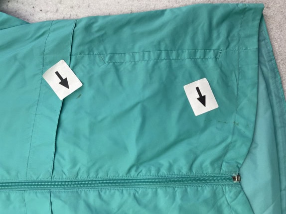 COLUMBIA WINDBREAKER MINIMAL TURQUOISE WOMAN PRE OWNED S