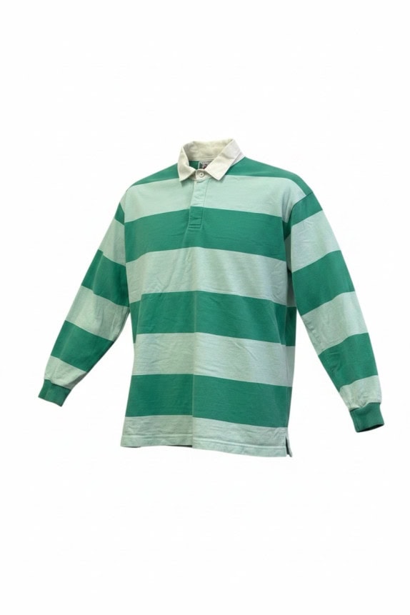 COLUMBIAKNIT ΜΠΛΟΥΖΑ RUGBY VINTAGE ΡΙΓΕ ΠΡΑΣΙΝΟ ΑΝΤΡΙΚΟ PRE OWNED XL