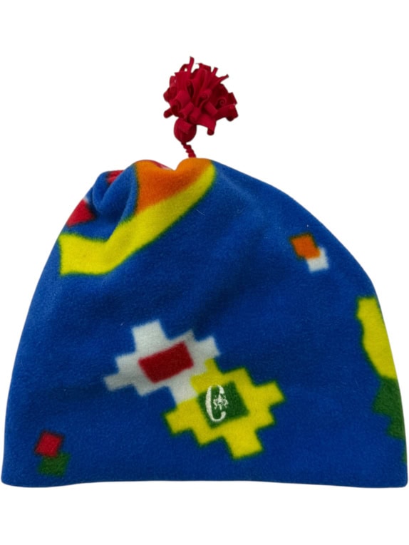 Conte of Florence Berretto in pile con logo vintage Blu Multicolore Unisex Taglia unica