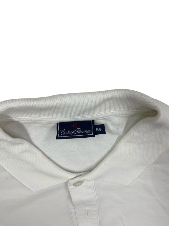 Conte of Florence Polo Μπλούζα Classic Κεντημένο Λογότυπο Λευκή Ανδρική XL