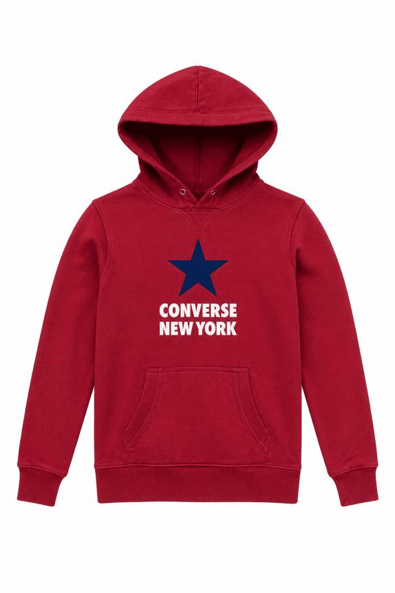 CONVERSE HOODIE GRAPHIC RED MEN PRE OWNED XL