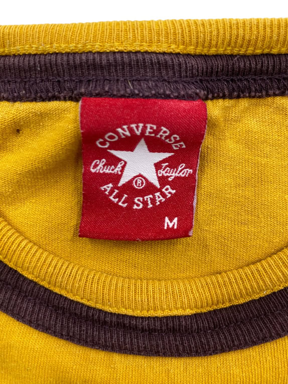 CONVERSE T-SHIRT VINTAGE NUMBER 2 MUSTARD YELLOW MEN'S M