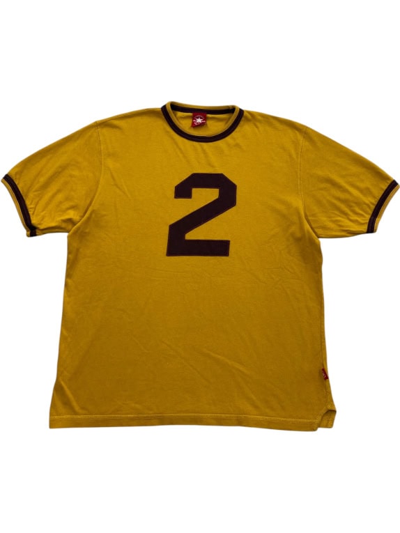 CONVERSE T-SHIRT VINTAGE NUMBER 2 MUSTARD YELLOW MEN'S M
